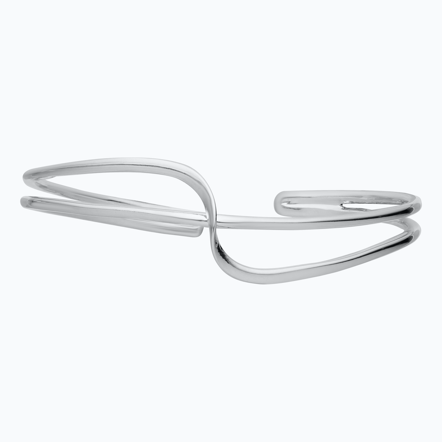 Thin Wave and Wire Cuff Bracelet