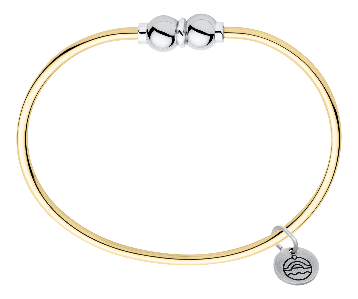 Sterling Silver and Gold-Filled Double Bead Cape Cod Bracelet
