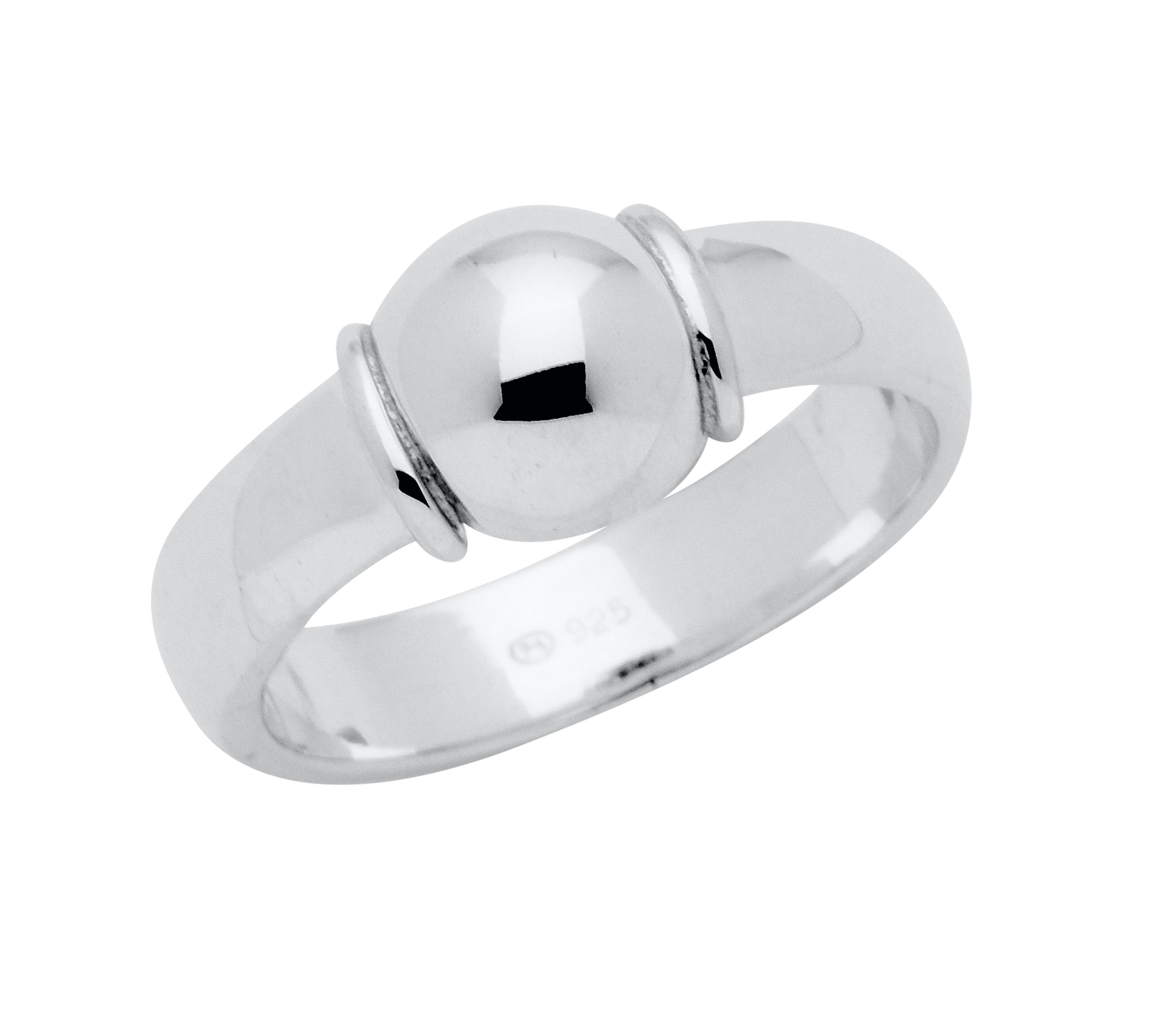 Sterling Silver Single Bead Cape Cod Ring