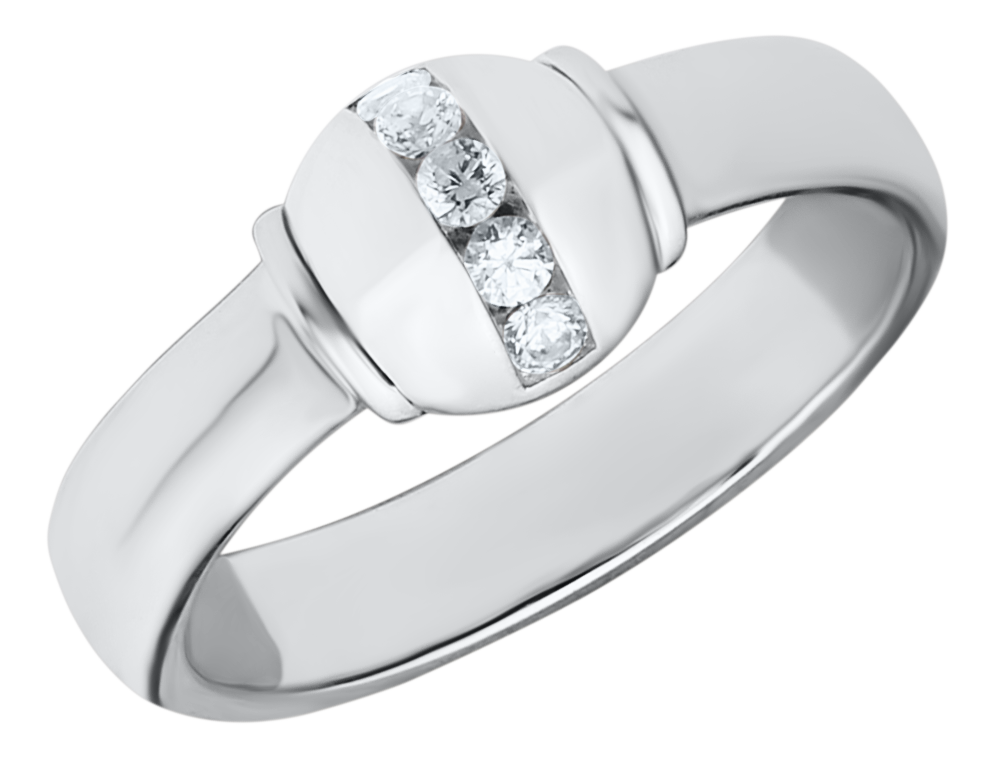 Sterling Silver Single Bead with Cubic Zirconia Cape Cod Ring