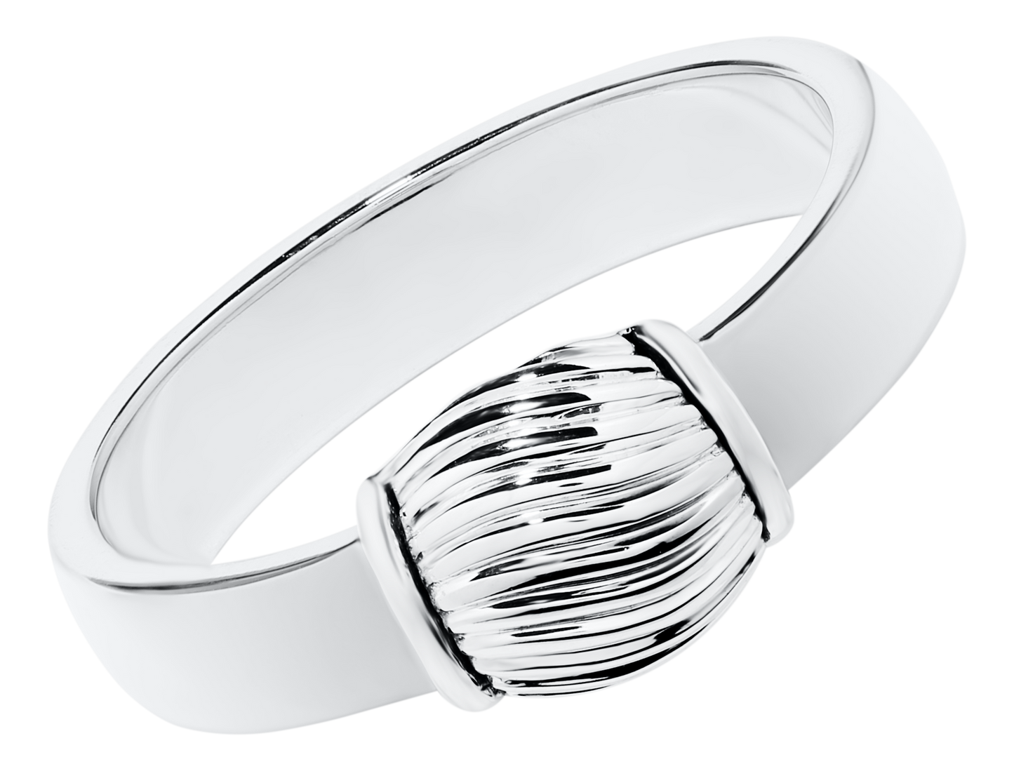Sterling Silver Single Swirl Bead Cape Cod Ring