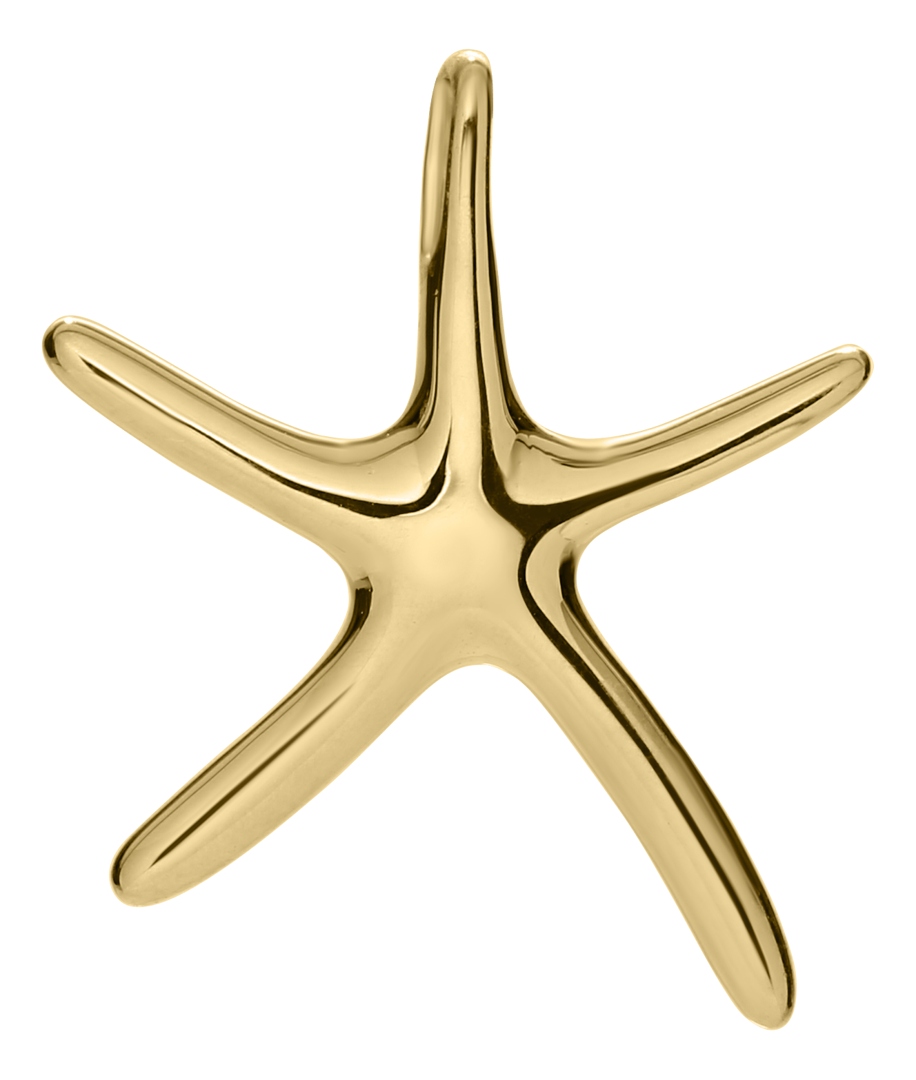 14K Gold Starfish Pendant
