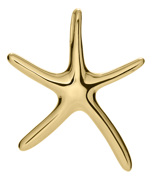 14K Gold Starfish Pendant