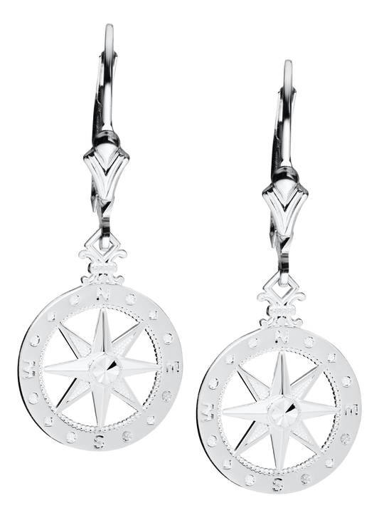 Compass Rose Drop Earrings
