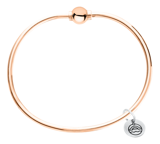 14K Rose Gold Single Bead Cape Cod Bracelet