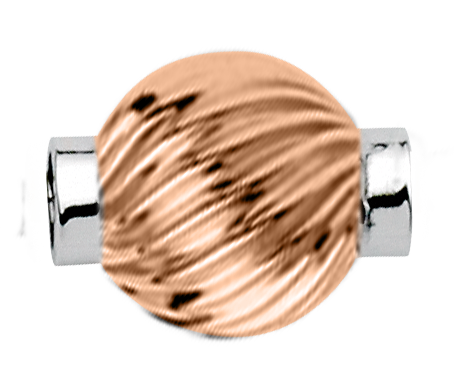 Sterling Silver and 14KT Rose Gold Cape Cod Replacement Swirl Bead